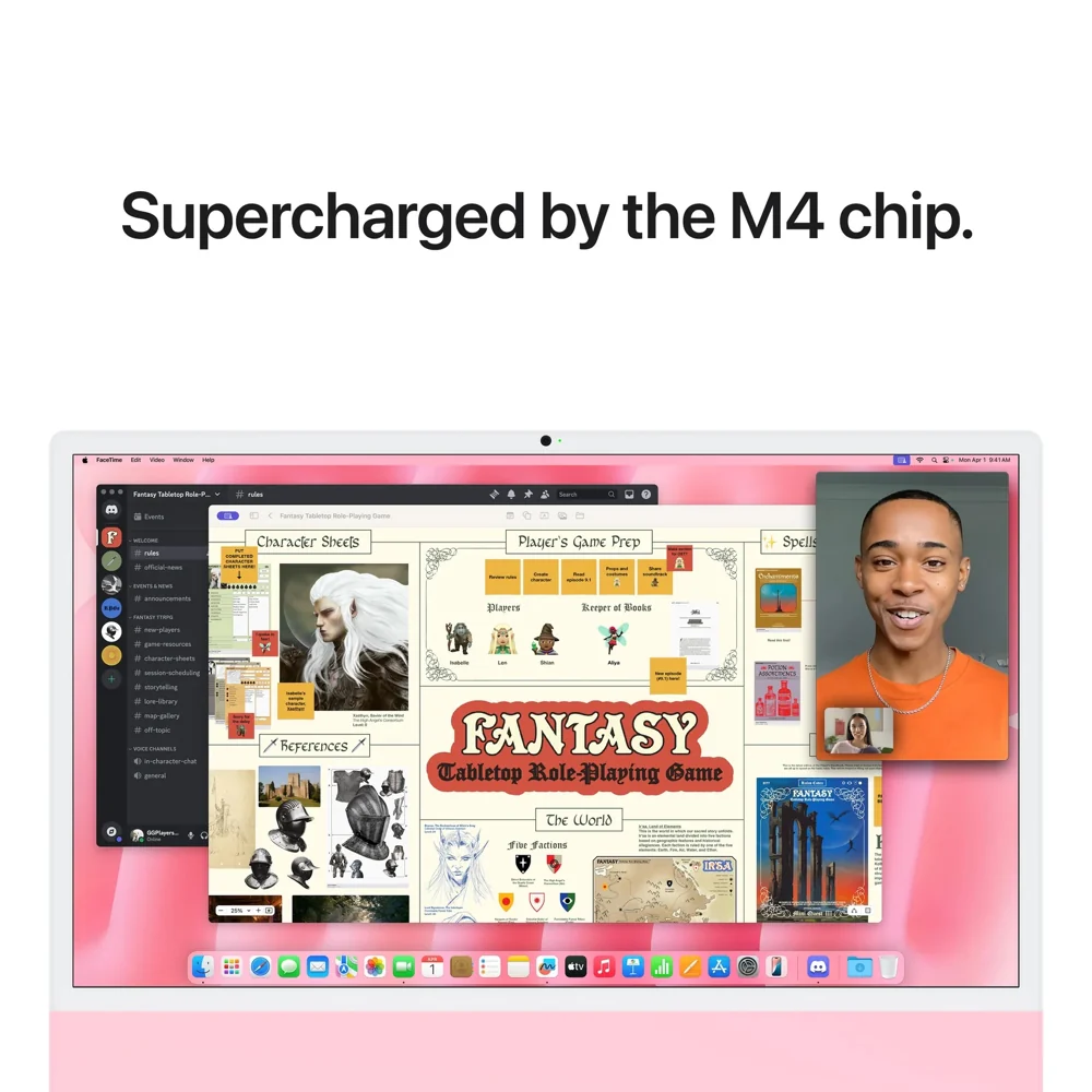 iMac 24" M4 8C/16GB/256GB/GPU8C • Suisse-Français • Touch Num • Rose - Image 11