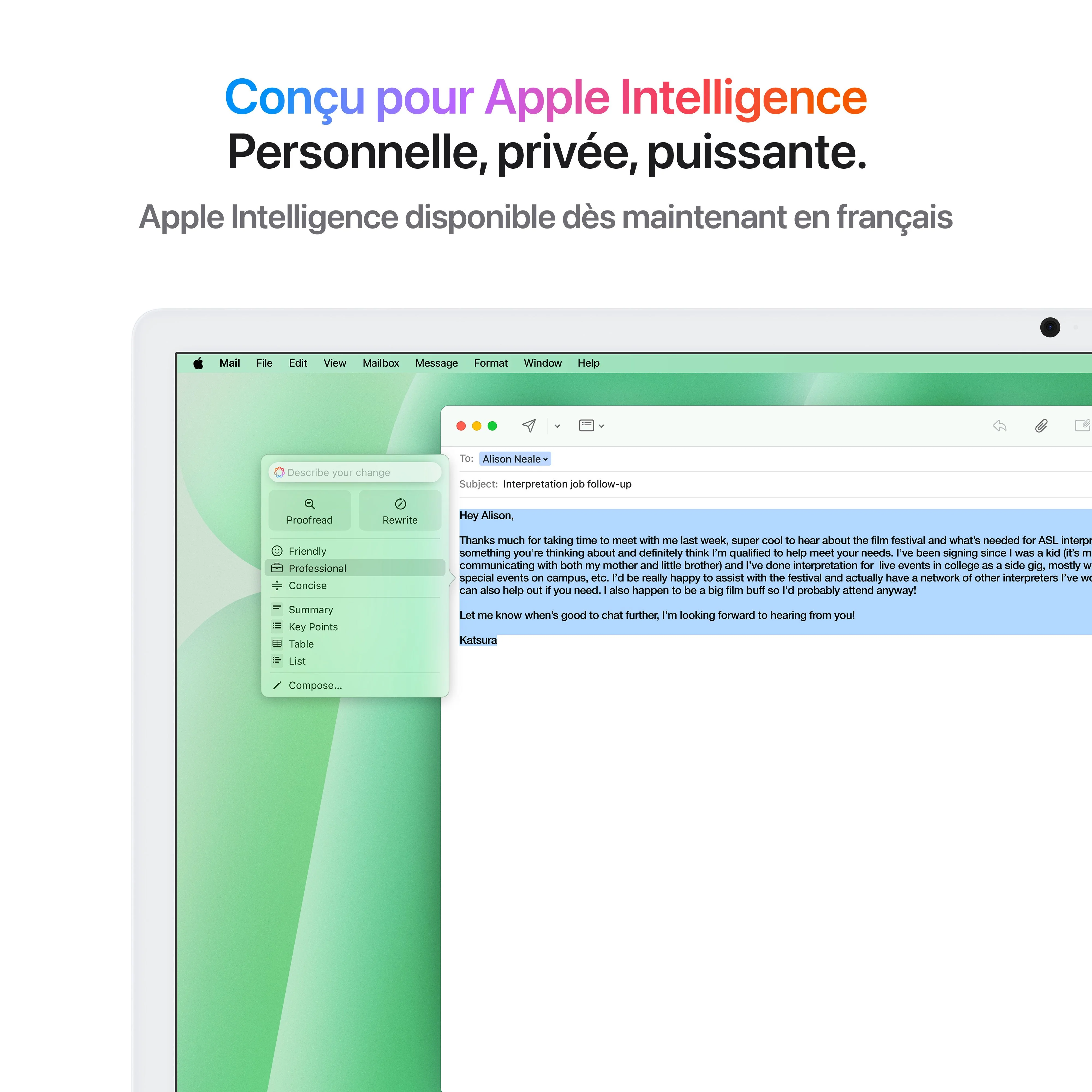 iMac 24 pouces avec écran Retina 4,5K: Puce Apple M4 avec CPU 10 cœurs et GPU 10 cœurs, 512 Go SSD - Vert - Image 5