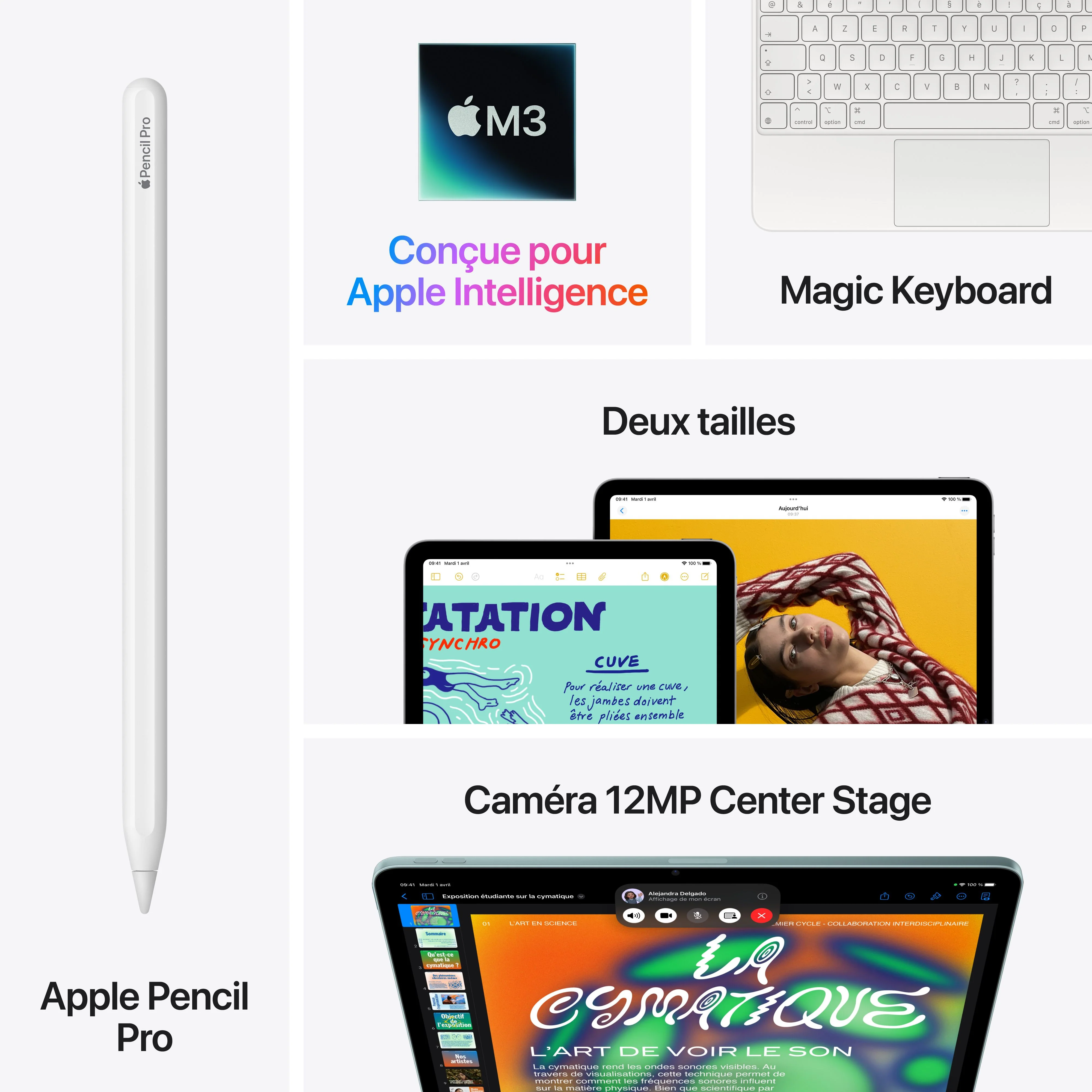 iPad Air 11 pouces Wi-Fi 128 Go - Bleu (M3) - Image 9