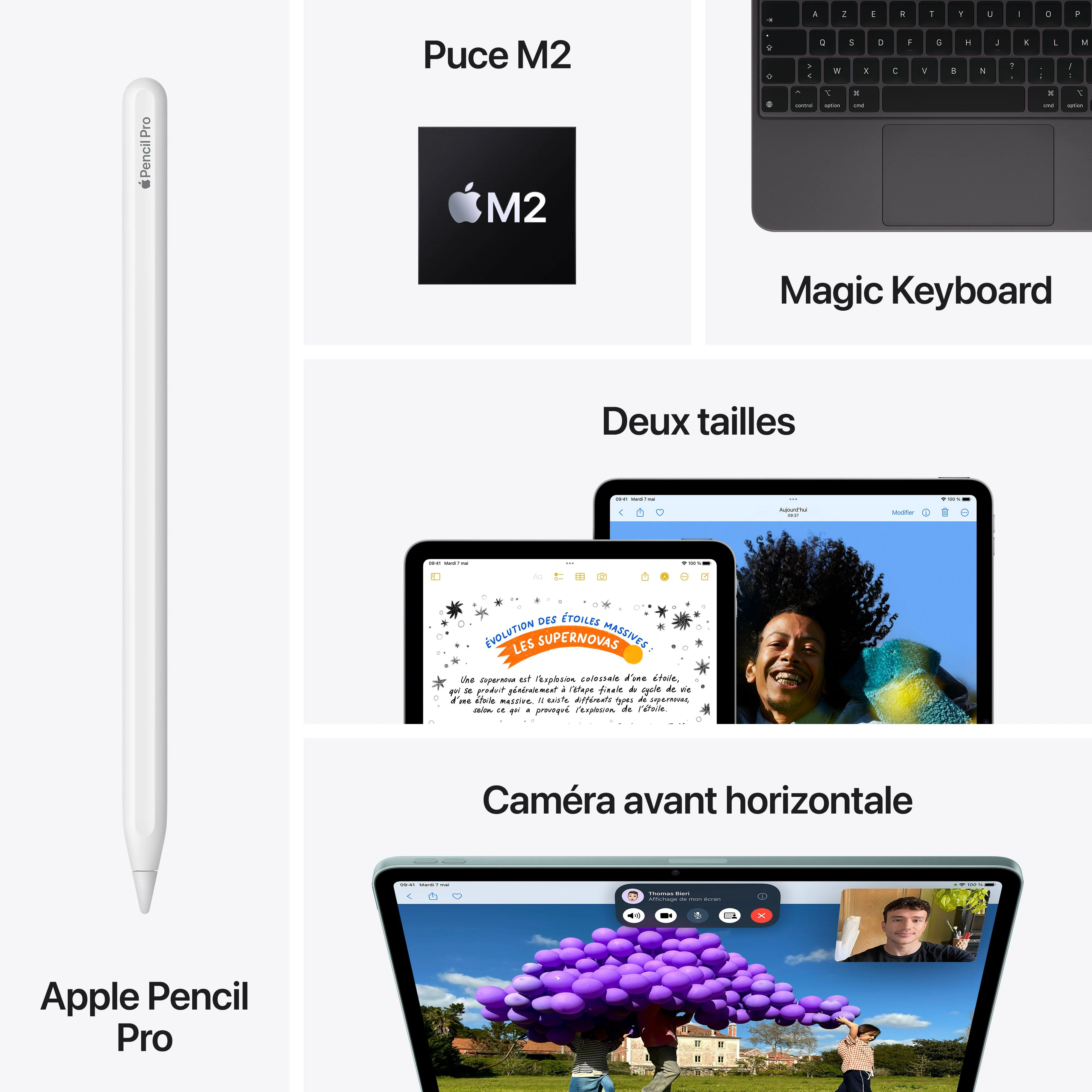 iPad Air 13 pouces Wi-Fi 256 Go - Gris sidéral (M2) - Image 9