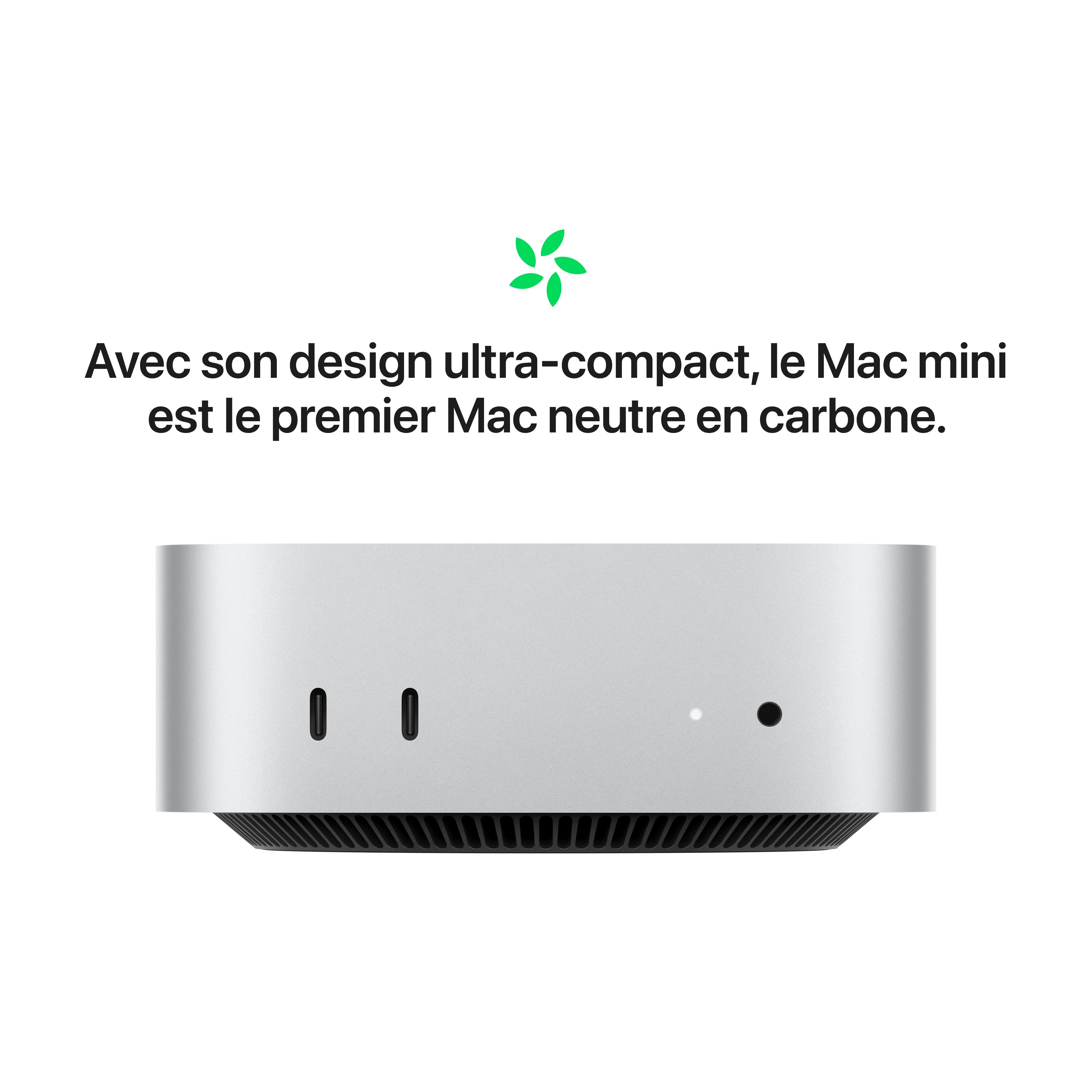 Mac mini: Puce Apple M4 avec CPU 10 cœurs et GPU 10 cœurs, 512 Go SSD - Argent - Image 5