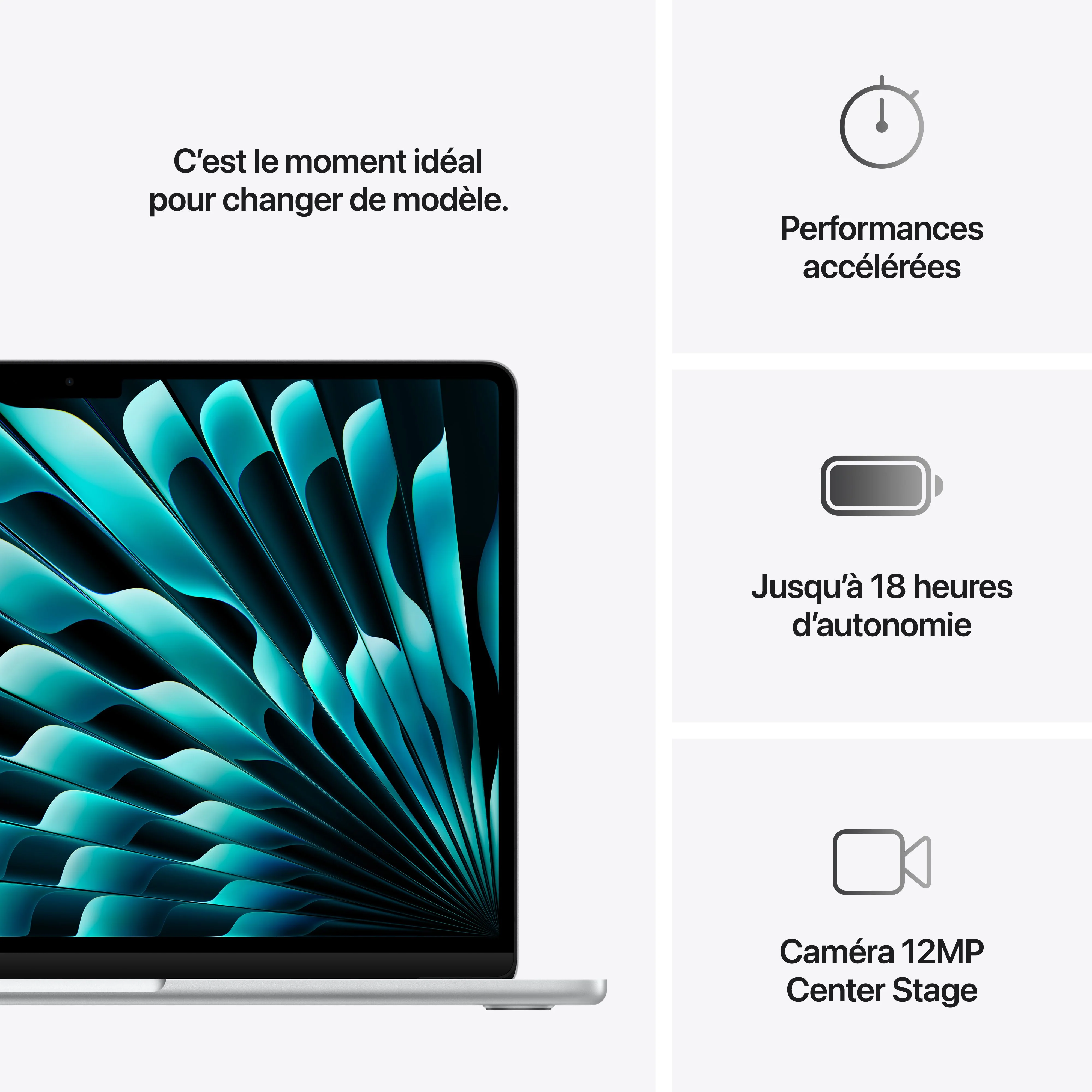 MacBook Air 13 pouces: Puce Apple M4 avec CPU 10 cœurs et GPU 8 cœurs, 256 Go SSD - Argent - Image 10