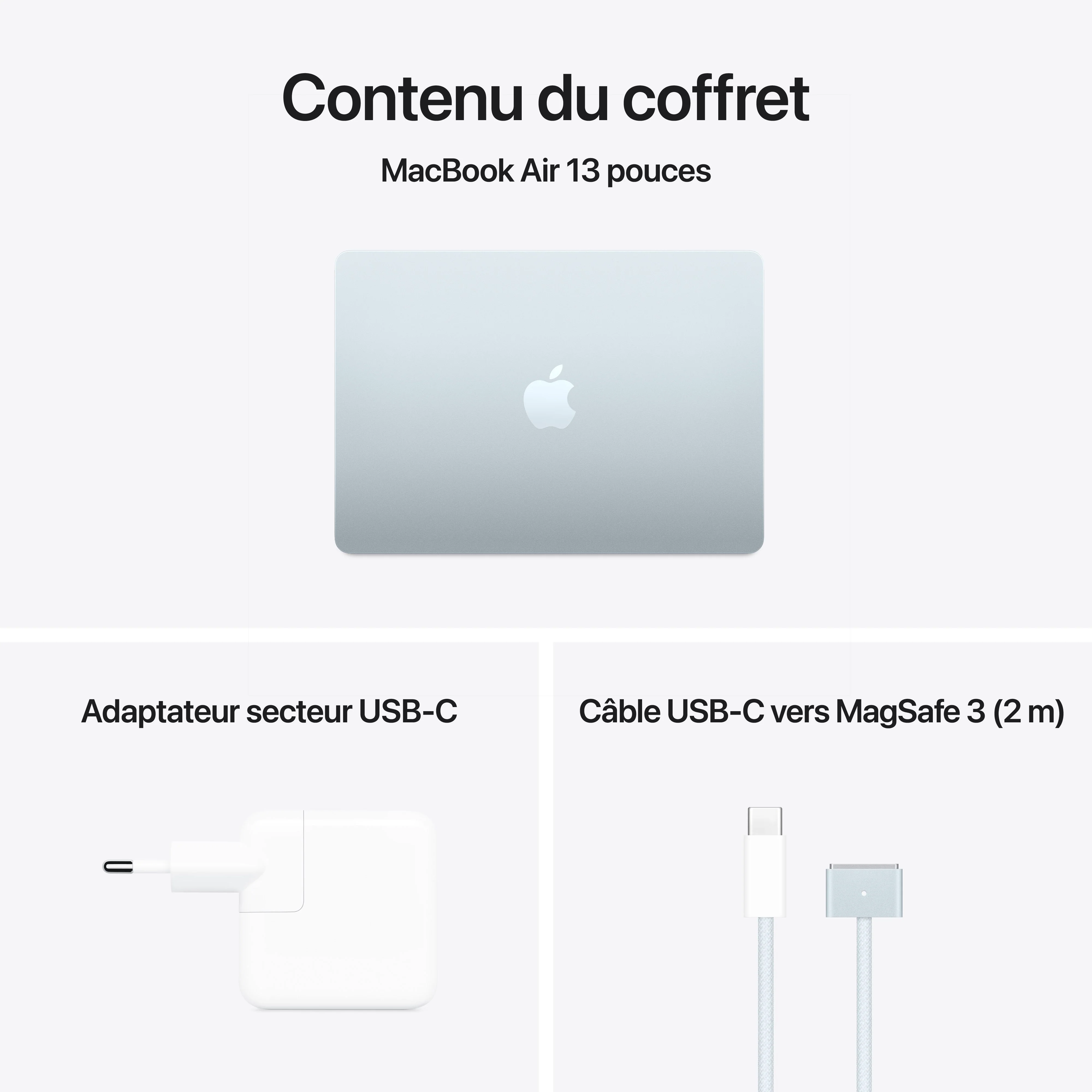 MacBook Air 13 pouces: Puce Apple M4 avec CPU 10 cœurs et GPU 8 cœurs, 256 Go SSD - Ciel - Image 11