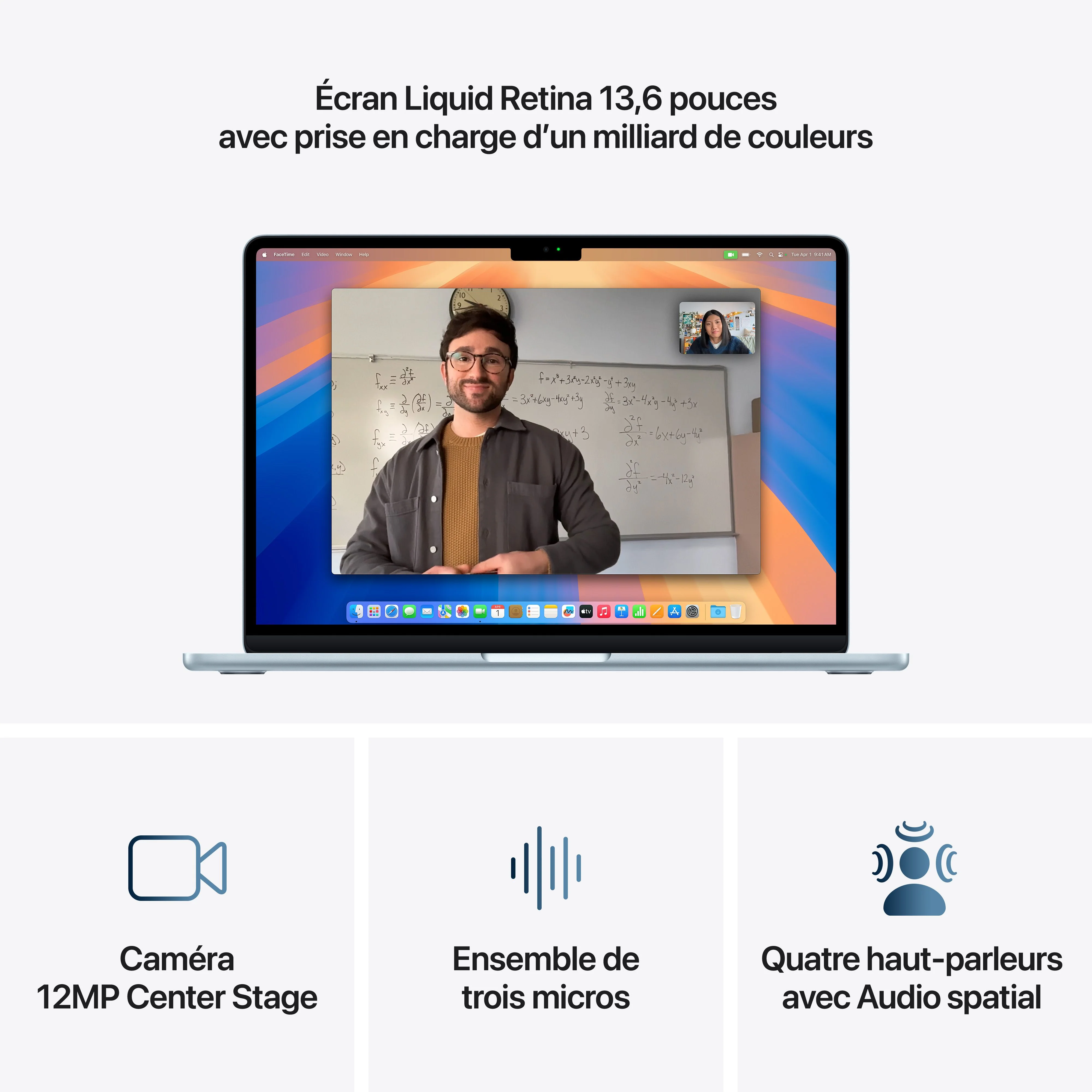 MacBook Air 13 pouces: Puce Apple M4 avec CPU 10 cœurs et GPU 8 cœurs, 256 Go SSD - Ciel - Image 5
