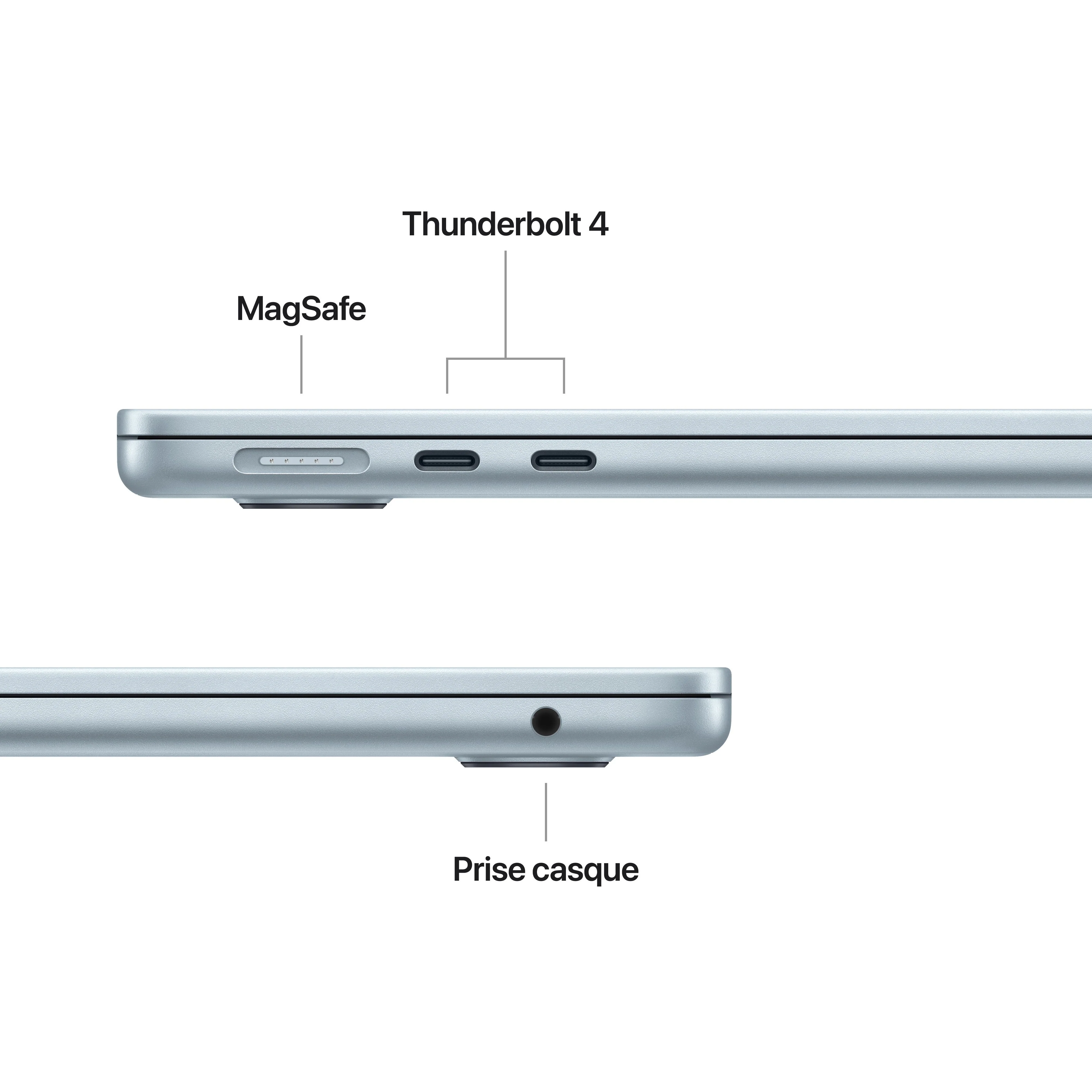 MacBook Air 13 pouces: Puce Apple M4 avec CPU 10 cœurs et GPU 10 cœurs, 512 Go SSD - Ciel - Image 7
