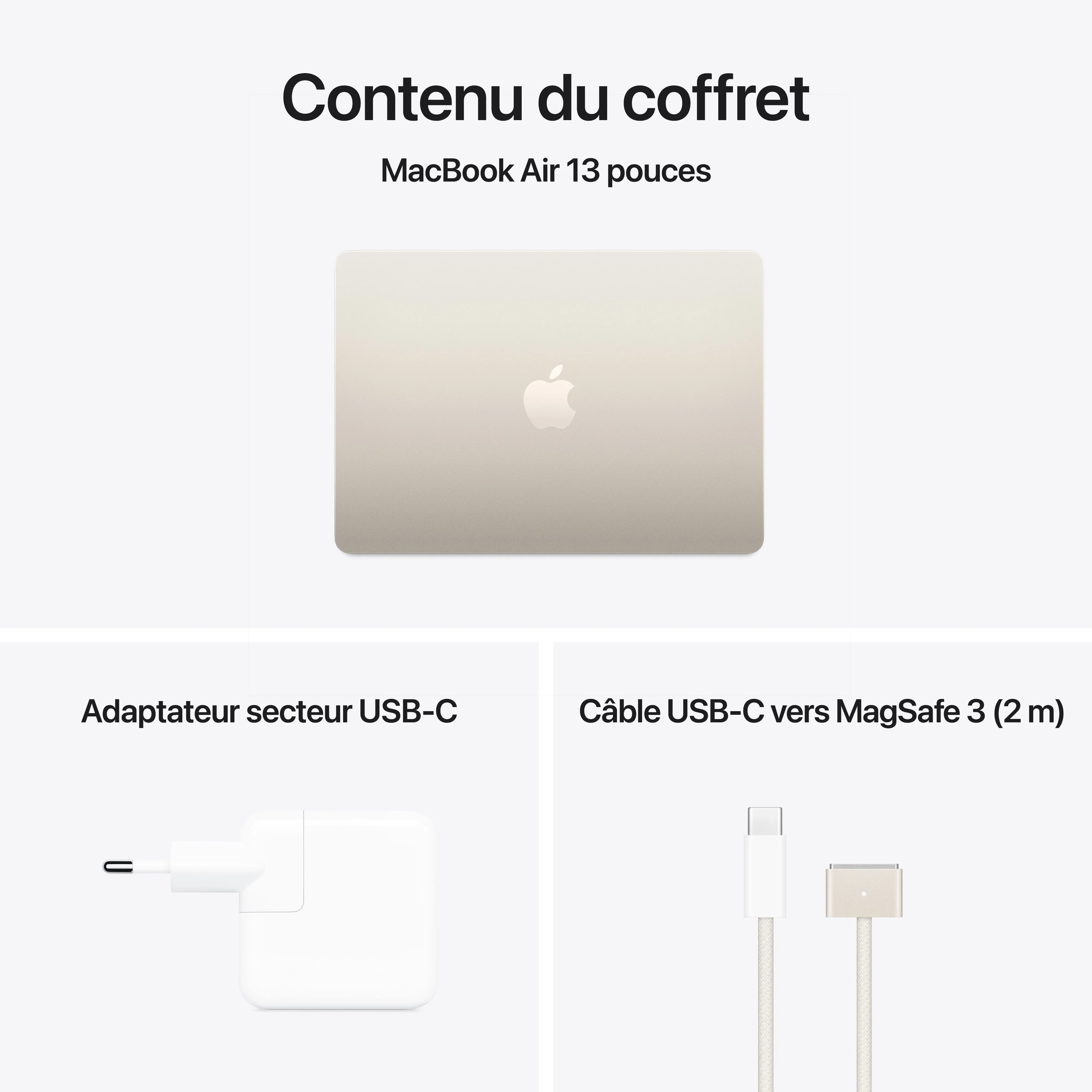 MacBook Air 13 pouces: Puce Apple M4 avec CPU 10 cœurs et GPU 10 cœurs, 512 Go SSD - Lumière stellaire - Image 11