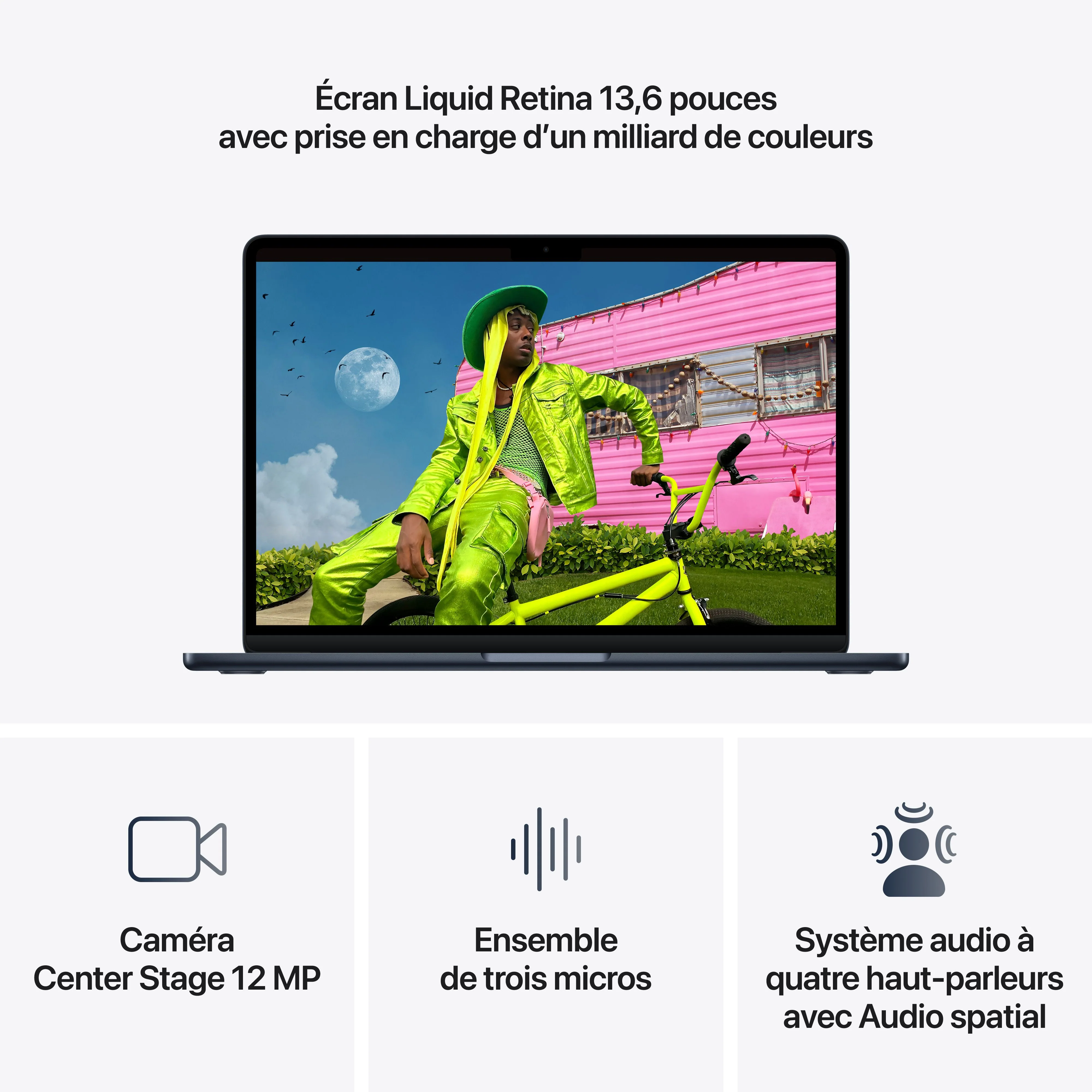 MacBook Air 13 pouces: Puce Apple M5 avec CPU 10 cœurs et GPU 10 cœurs, 1 To SSD - Minuit - Image 5
