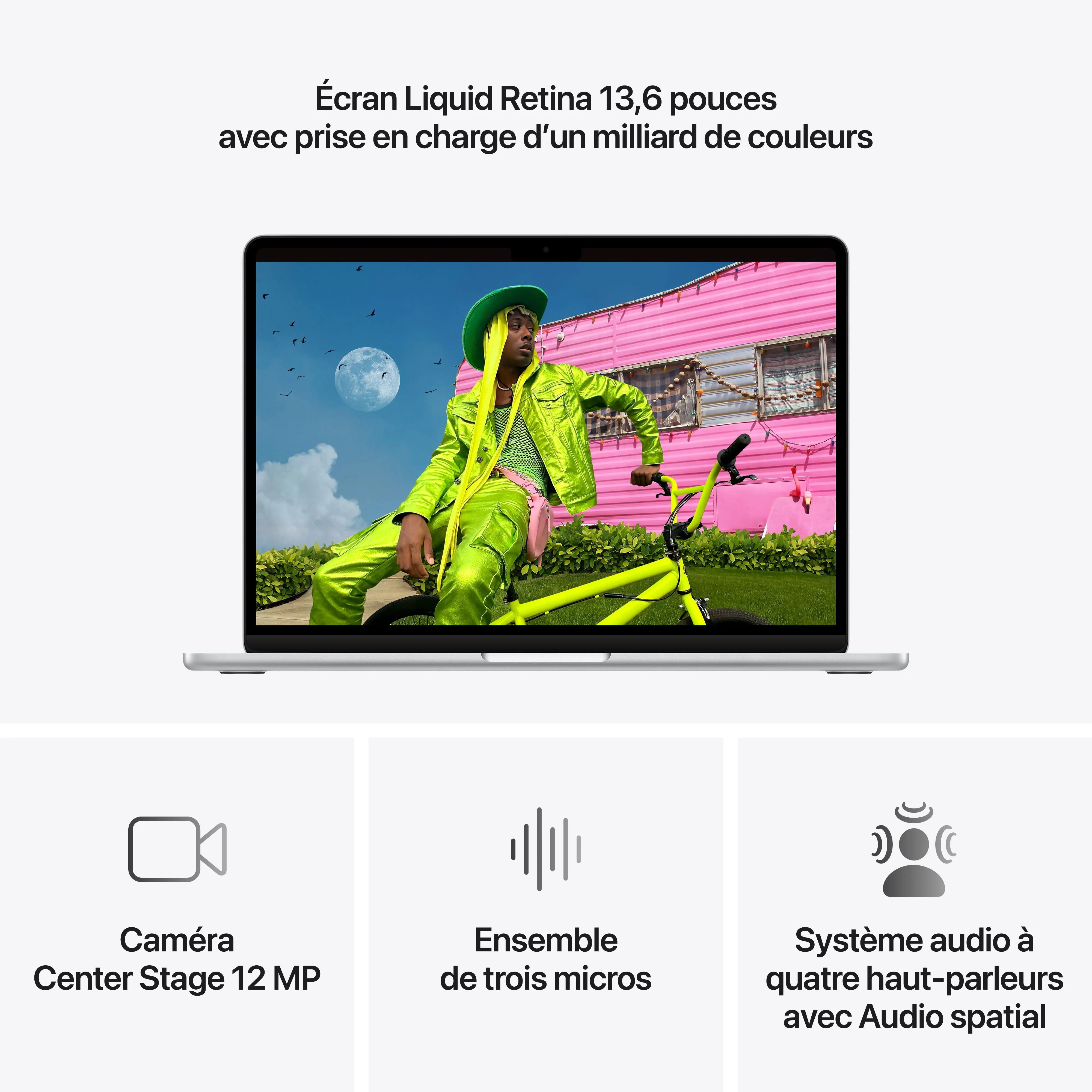 MacBook Air 13 pouces: Puce Apple M5 avec CPU 10 cĆurs et GPU 8 cĆurs, 512 Go SSD - Argent - Image 5