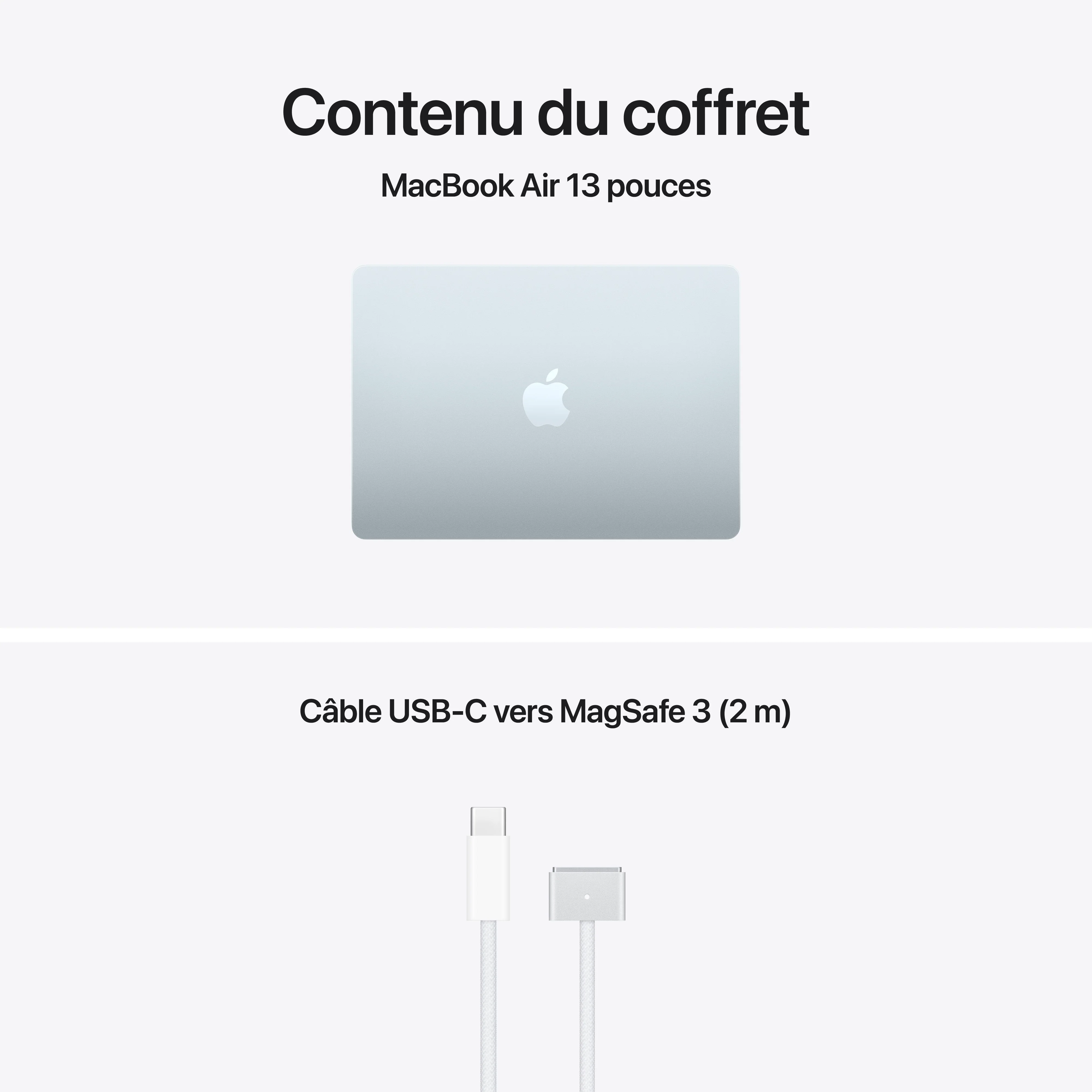 MacBook Air 13 pouces: Puce Apple M5 avec CPU 10 cœurs et GPU 8 cœurs, 512 Go SSD - Ciel - Image 9