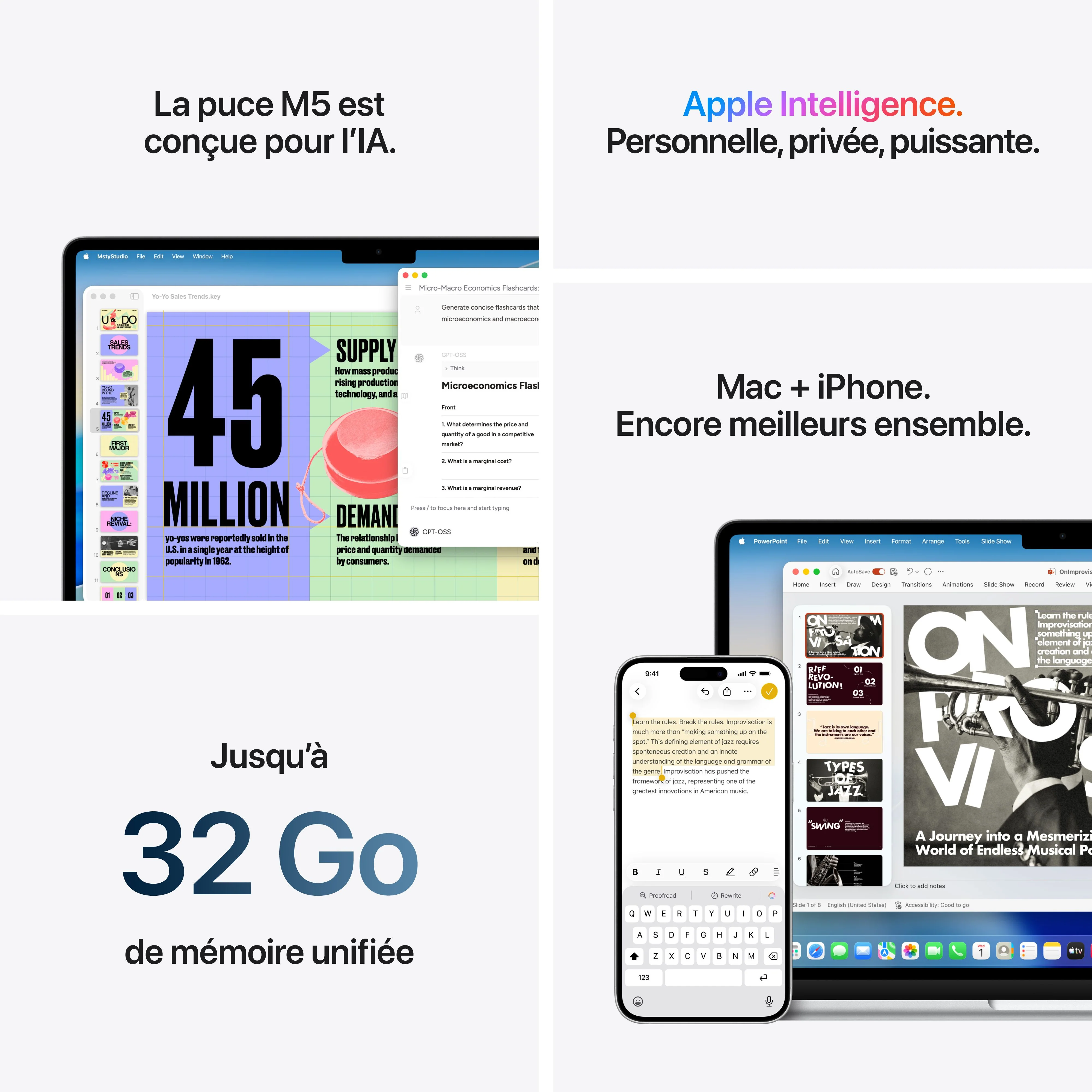 MacBook Air 13 pouces: Puce Apple M5 avec CPU 10 cœurs et GPU 8 cœurs, 512 Go SSD - Lumière stellaire - Image 8