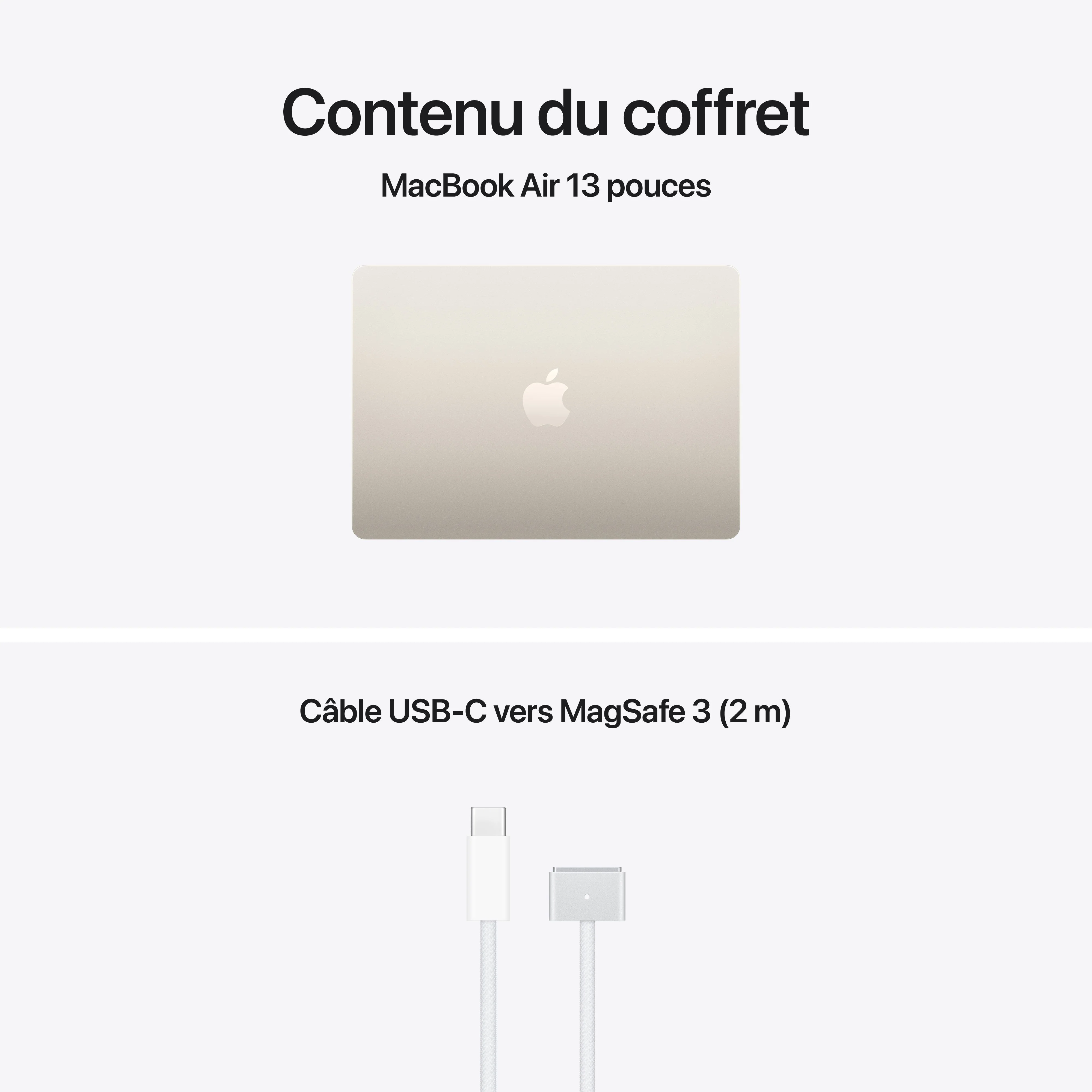 MacBook Air 13 pouces: Puce Apple M5 avec CPU 10 cœurs et GPU 8 cœurs, 512 Go SSD - Lumière stellaire - Image 9