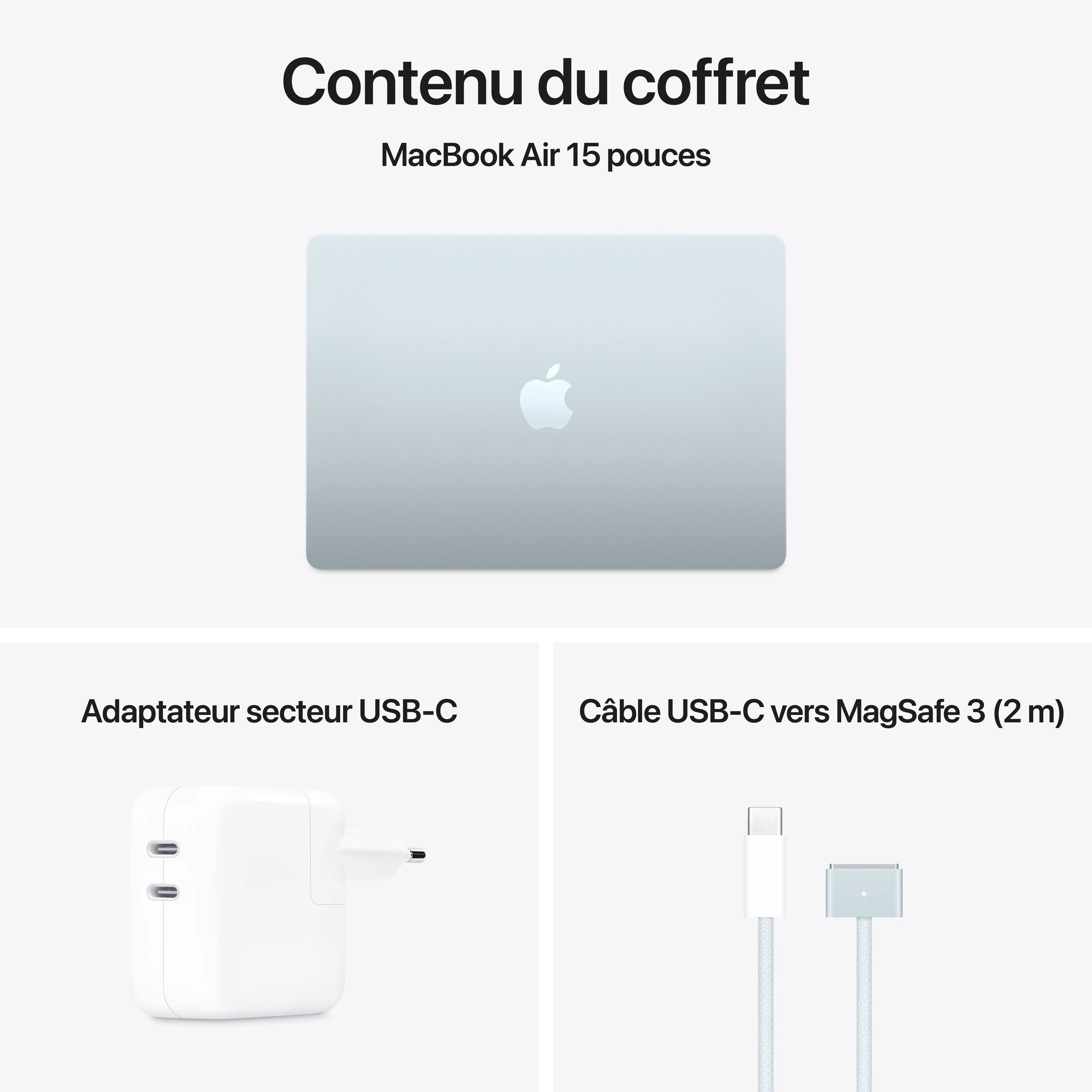 MacBook Air 15 pouces: Puce Apple M4 avec CPU 10 cœurs et GPU 10 cœurs, 256 Go SSD - Ciel - Image 11