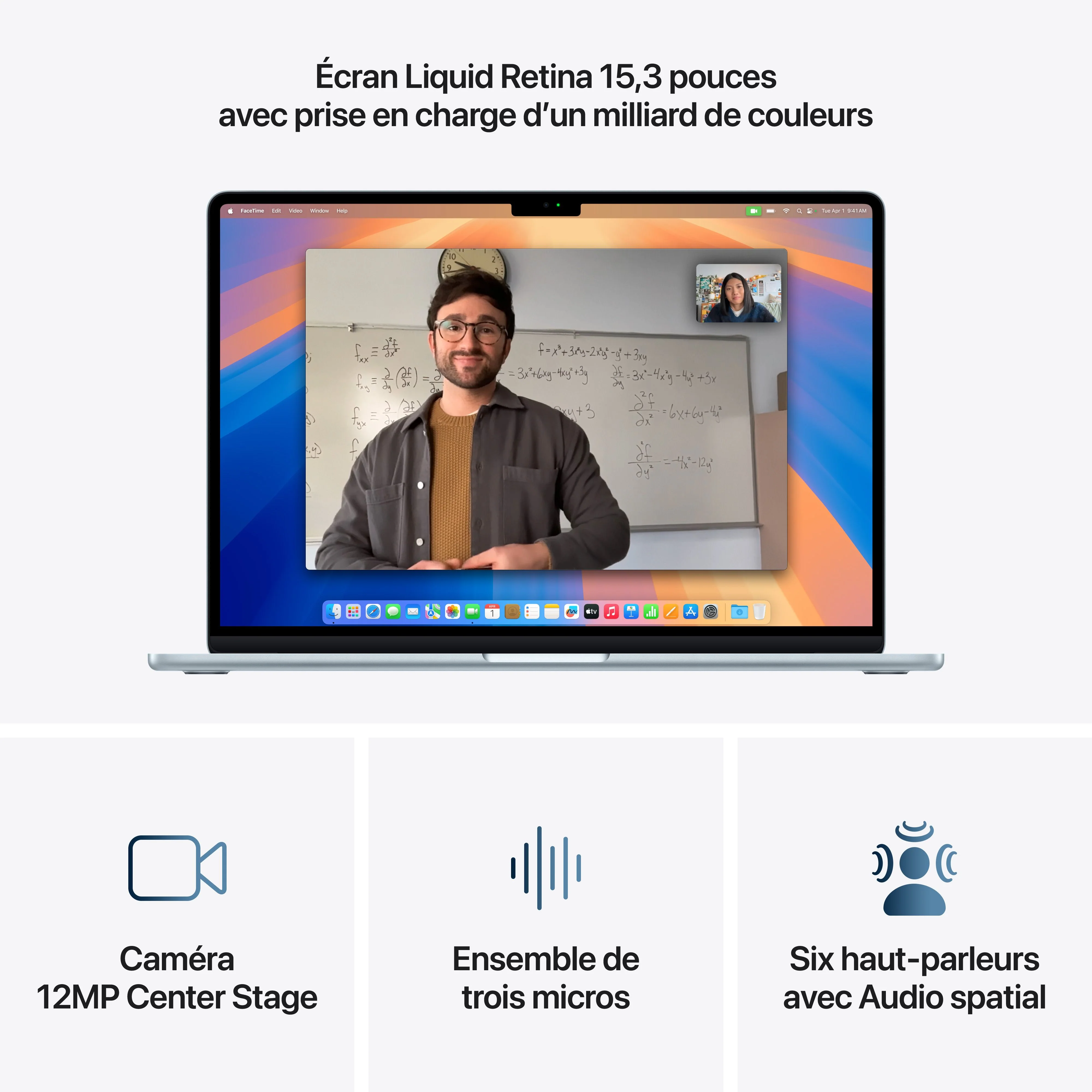 MacBook Air 15 pouces: Puce Apple M4 avec CPU 10 cœurs et GPU 10 cœurs, 256 Go SSD - Ciel - Image 5
