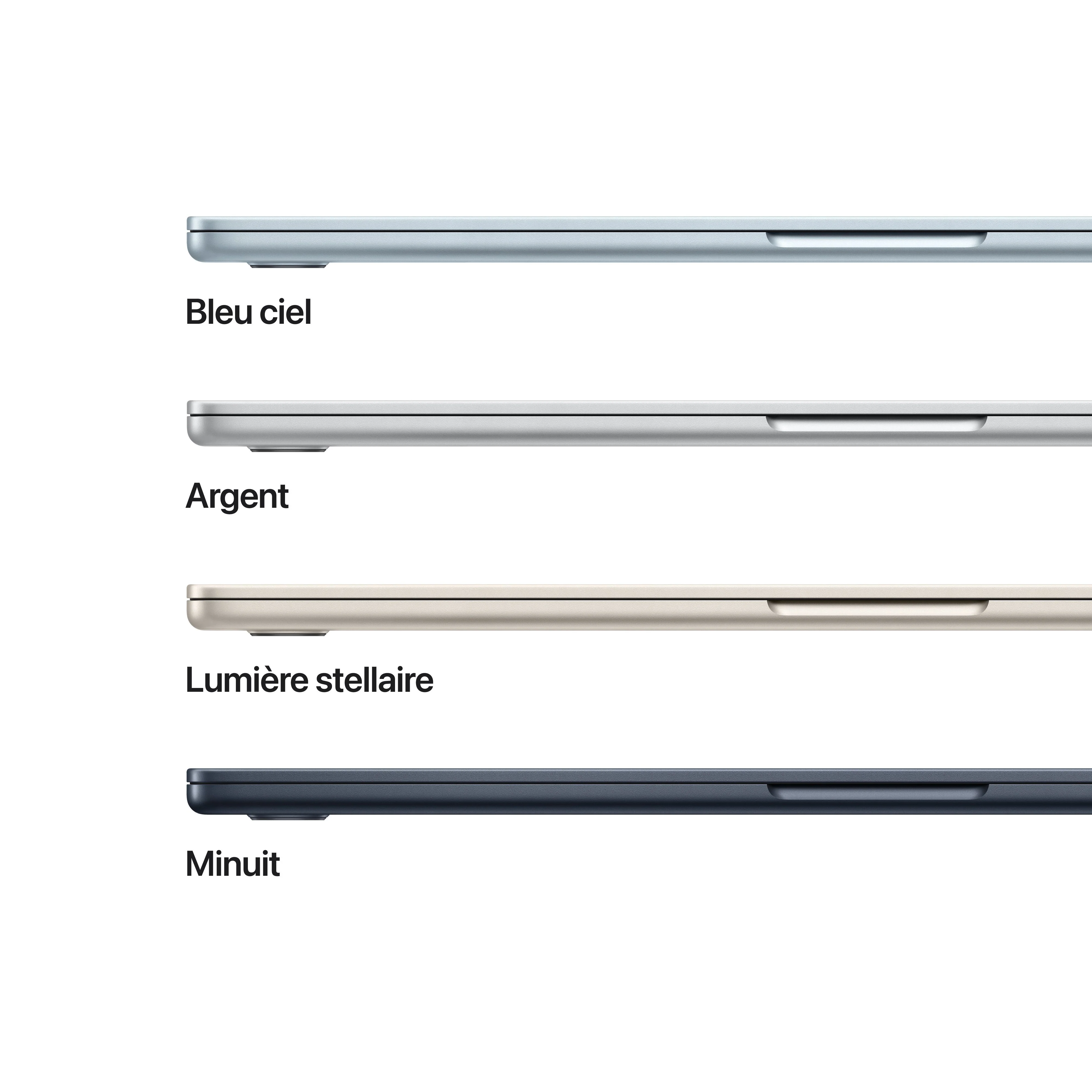 MacBook Air 15 pouces: Puce Apple M4 avec CPU 10 cœurs et GPU 10 cœurs, 256 Go SSD - Lumière stellaire - Image 3