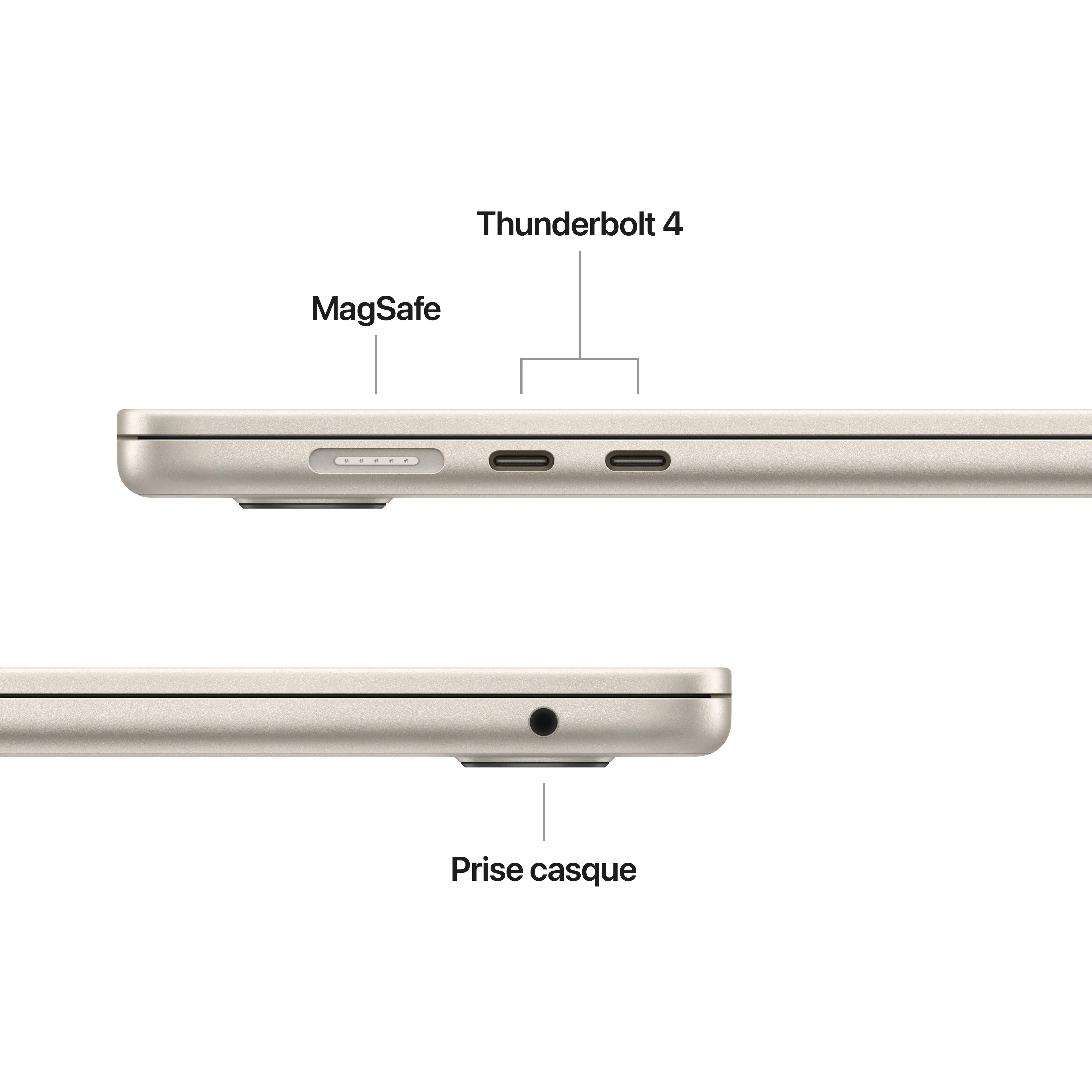 MacBook Air 15 pouces: Puce Apple M4 avec CPU 10 cœurs et GPU 10 cœurs, 256 Go SSD - Lumière stellaire - Image 7