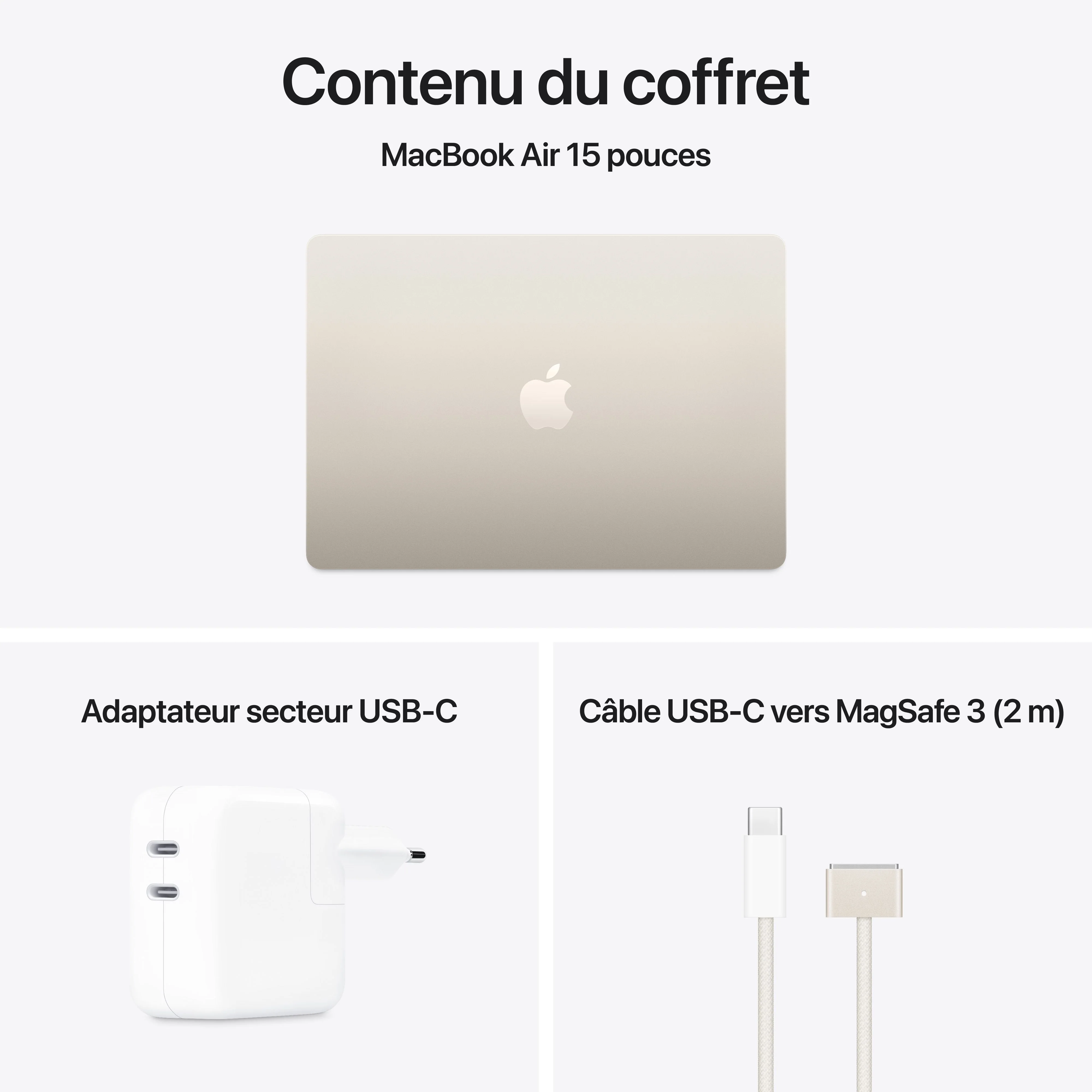 MacBook Air 15 pouces: Puce Apple M4 avec CPU 10 cœurs et GPU 10 cœurs, 512 Go SSD - Lumière stellaire - Image 11