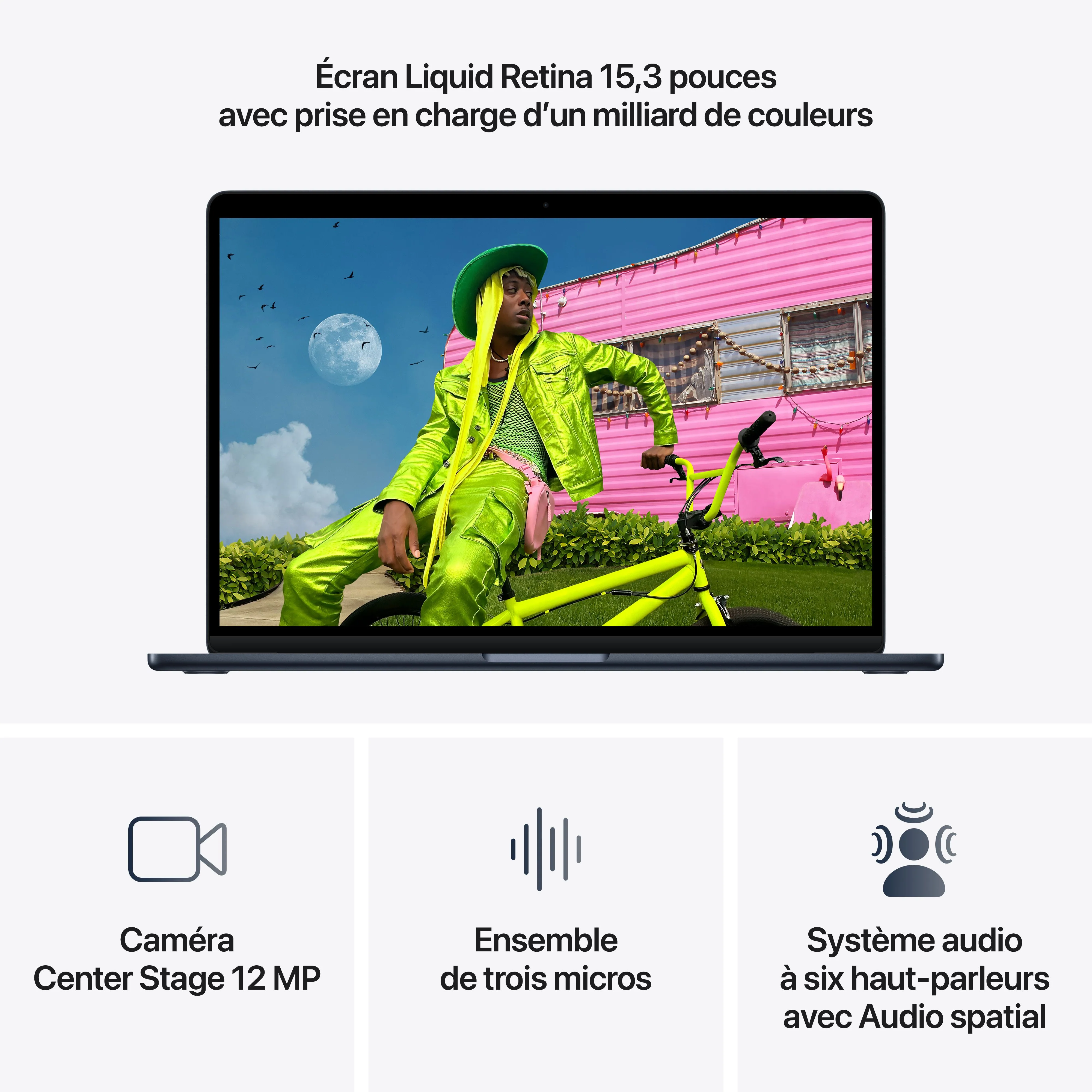 MacBook Air 15 pouces: Puce Apple M5 avec CPU 10 cœurs et GPU 10 cœurs, 1 To SSD - Minuit - Image 5
