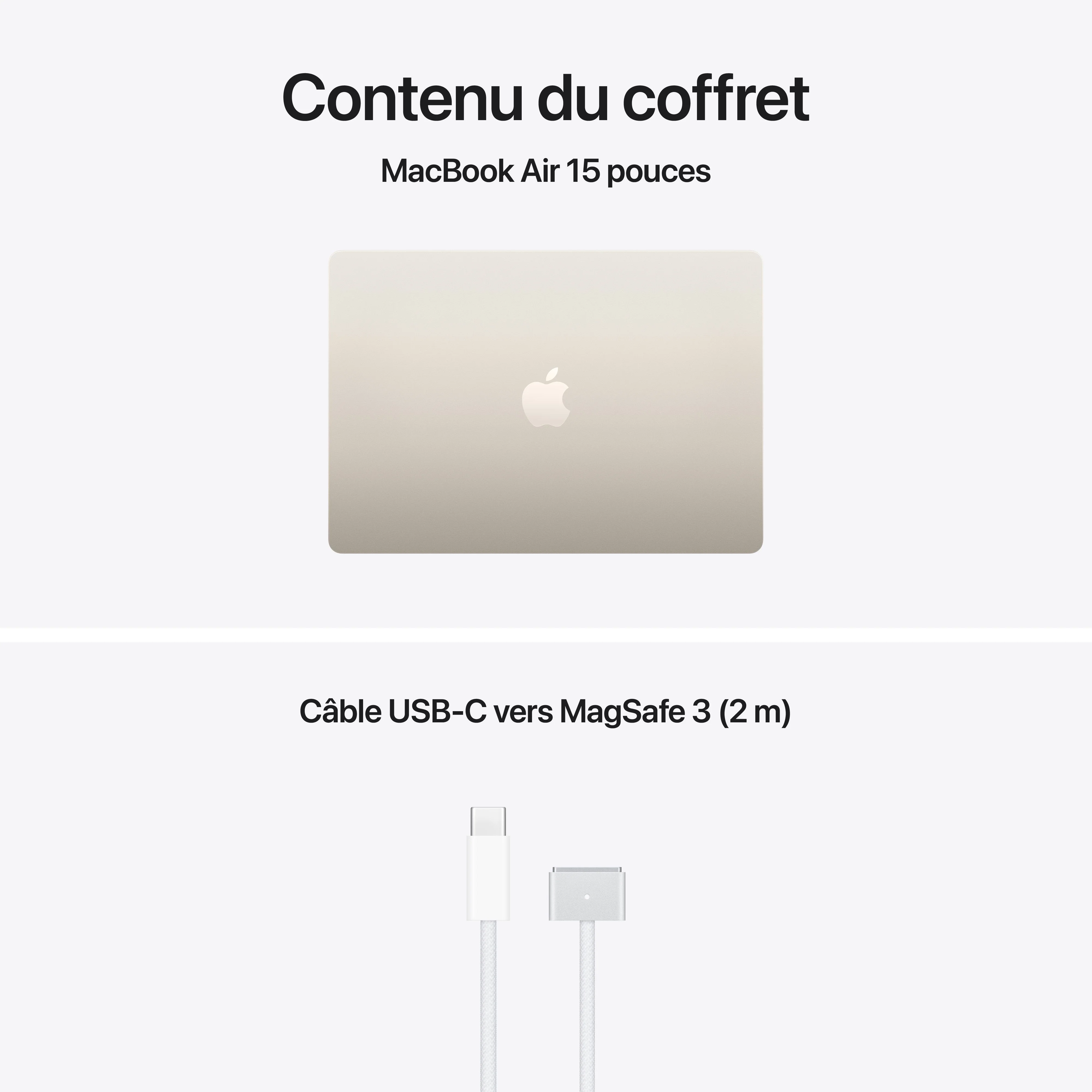MacBook Air 15 pouces: Puce Apple M5 avec CPU 10 cœurs et GPU 10 cœurs, 512 Go SSD - Lumière stellaire - Image 9