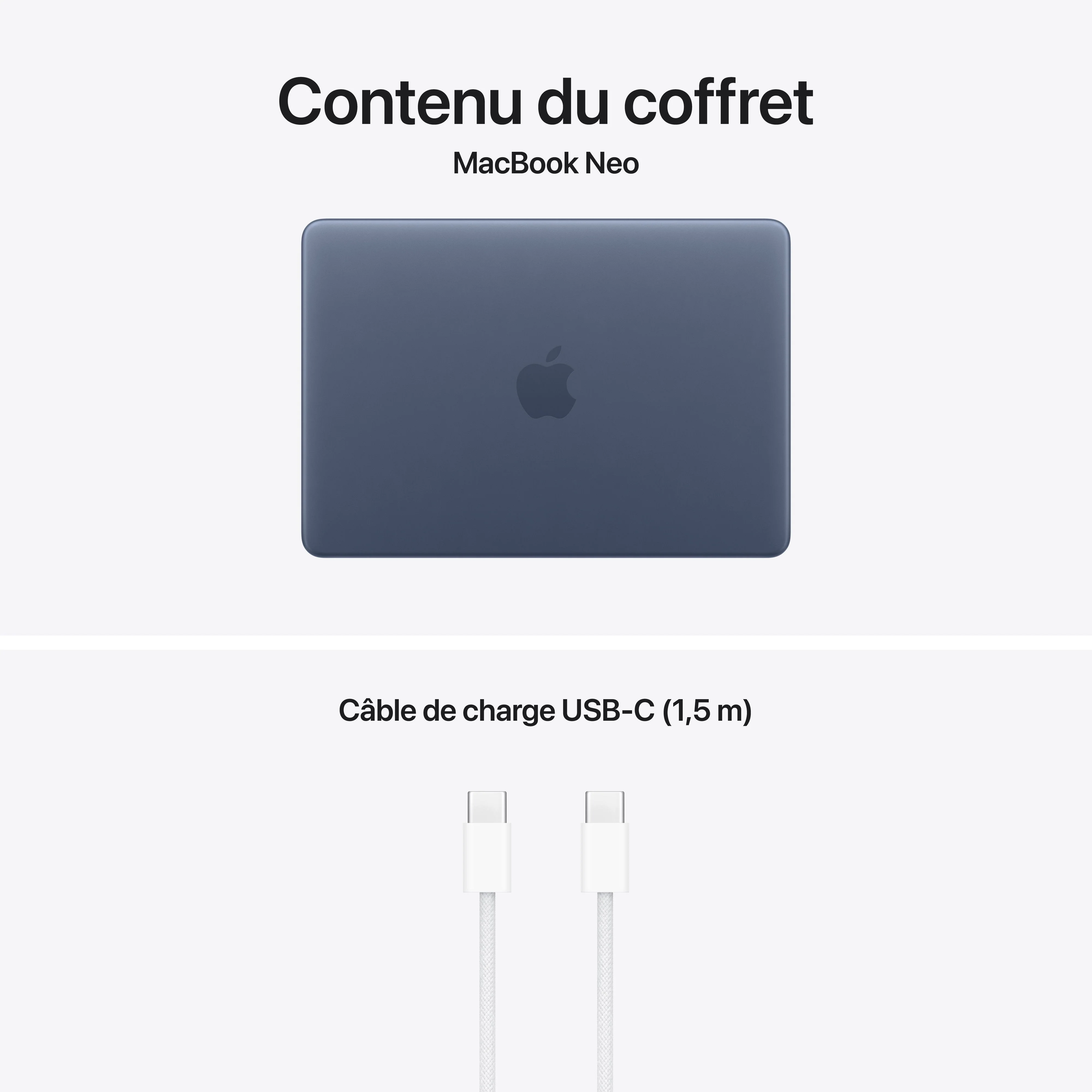 MacBook Neo 13 pouces: Puce Apple A18 Pro avec CPU 6 cœurs et GPU 5 cœurs, Magic Keyboard, 256 Go SSD - Indigo - Image 10