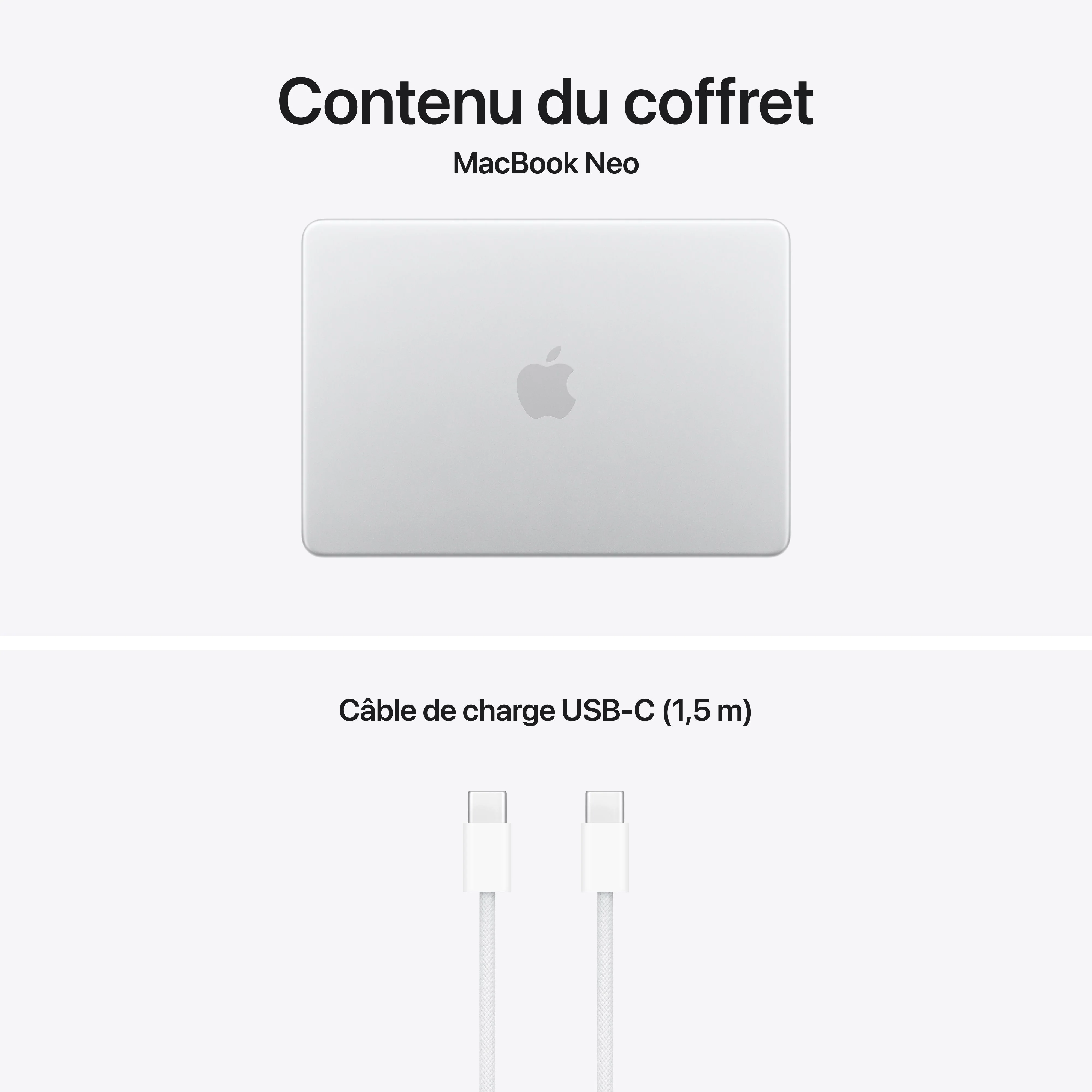 MacBook Neo 13 pouces: Puce Apple A18 Pro avec CPU 6 cœurs et GPU 5 cœurs, Magic Keyboard avec Touch ID, 512 Go SSD - Argent - Image 10