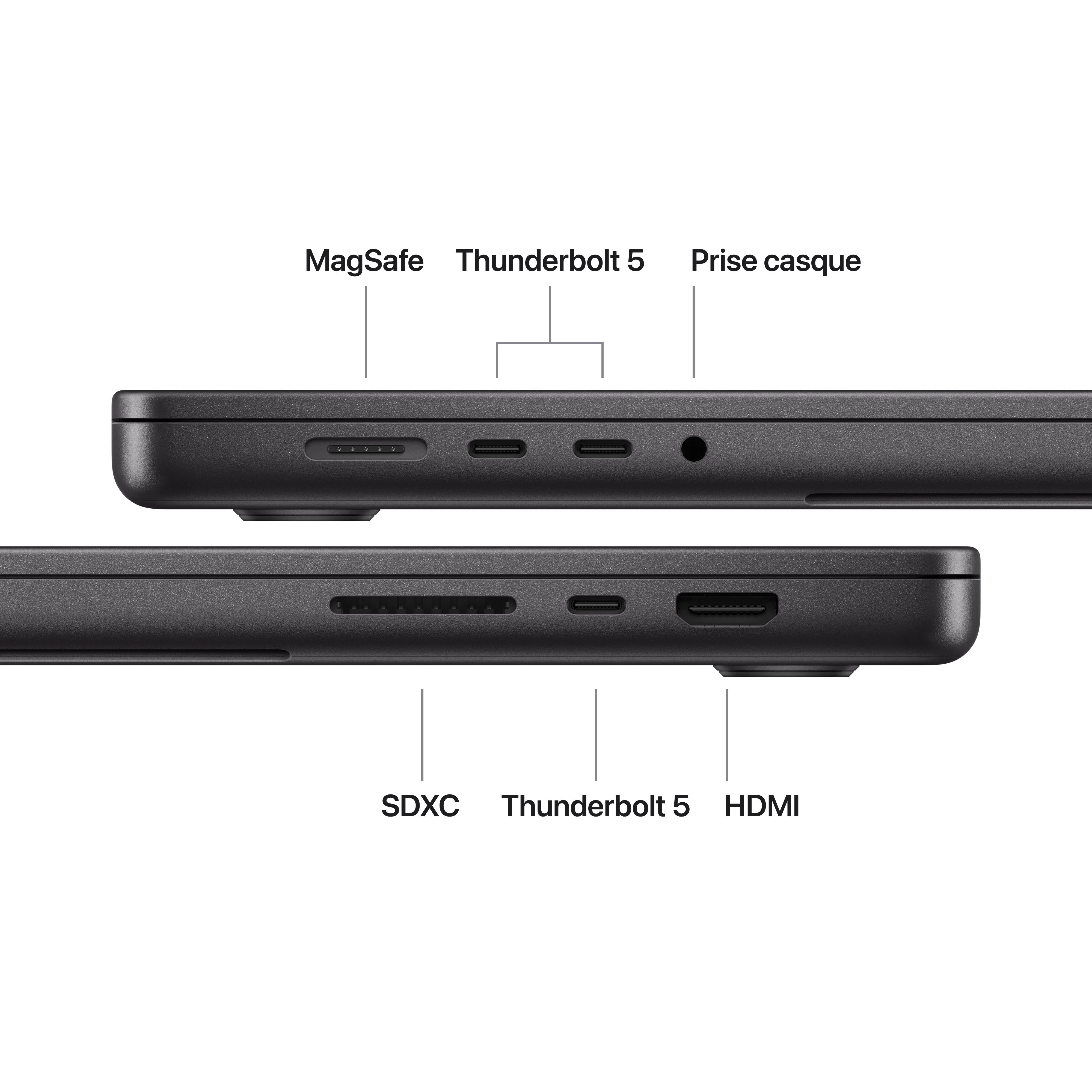 MacBook Pro 16 pouces: Puce Apple M5 Pro avec CPU 18 cœurs et GPU 20 cœurs, 1 To SSD - Noir sidéral - Image 7
