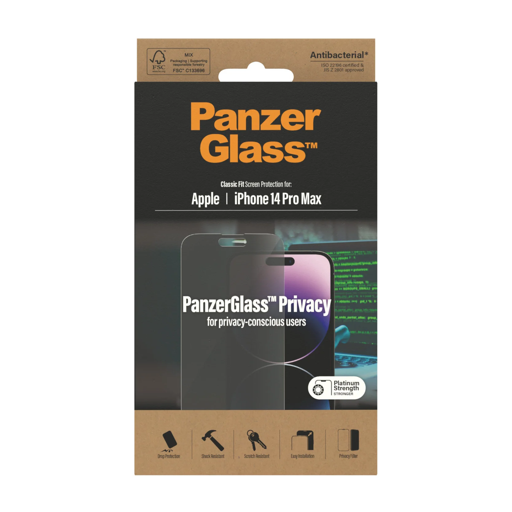 PanzerGlass Film de protection pour iPhone 14 Pro Max • Privacy - Image 3