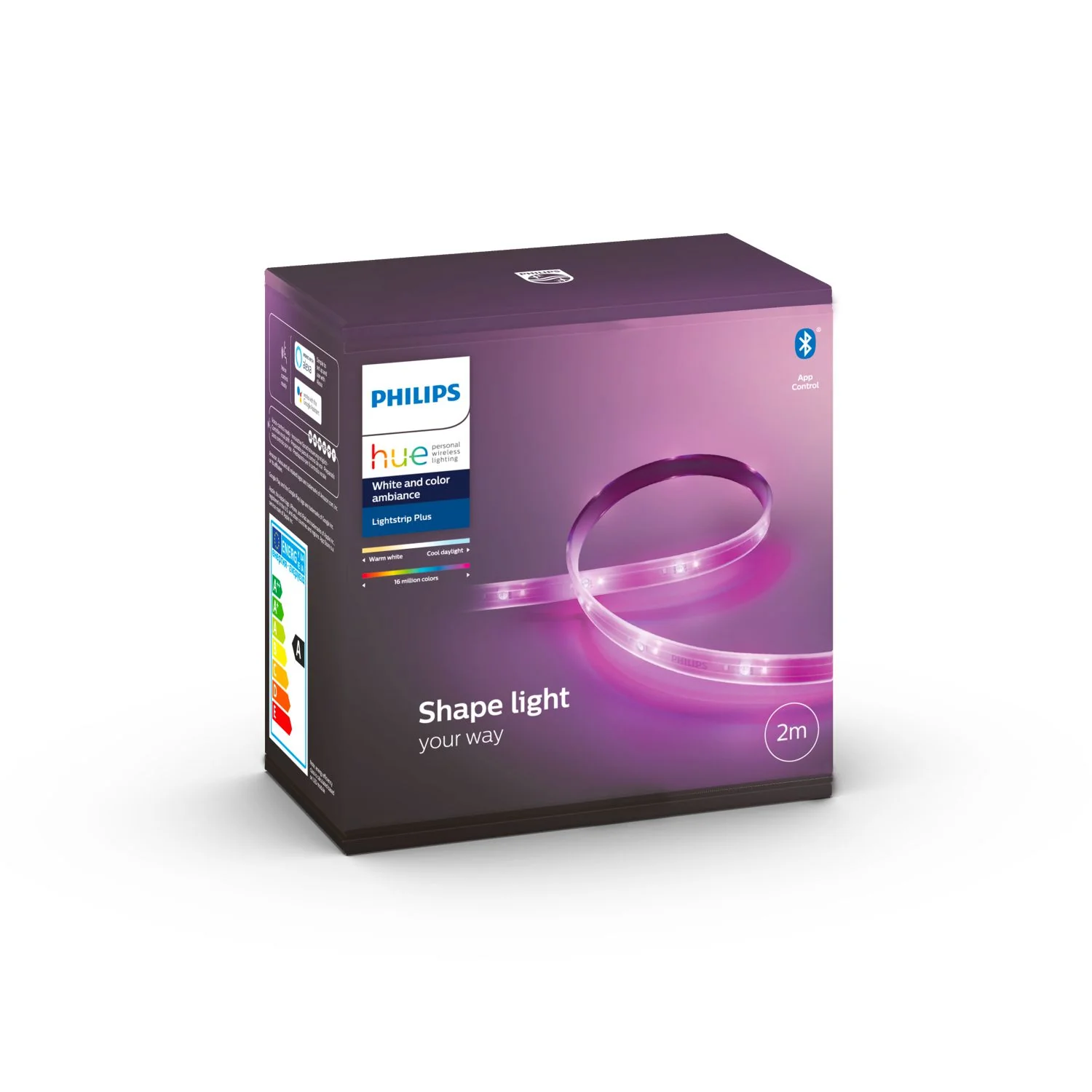 Philips Hue White and Color ambiance Base Lightstrip Plus V4 2 mètres - Image 6