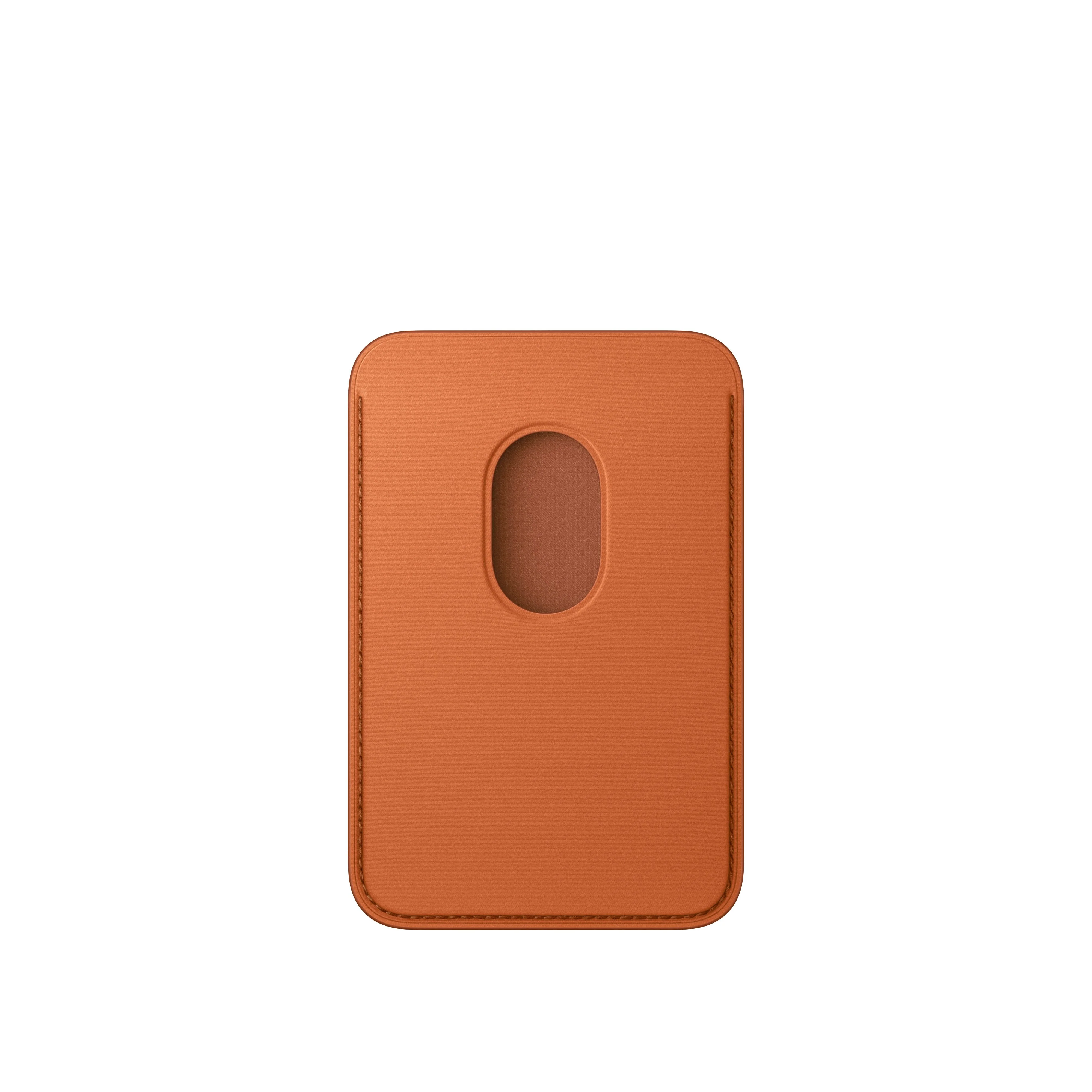Porte-cartes en tissage fin pour iPhone avec MagSafe - Roux orangé - Image 2