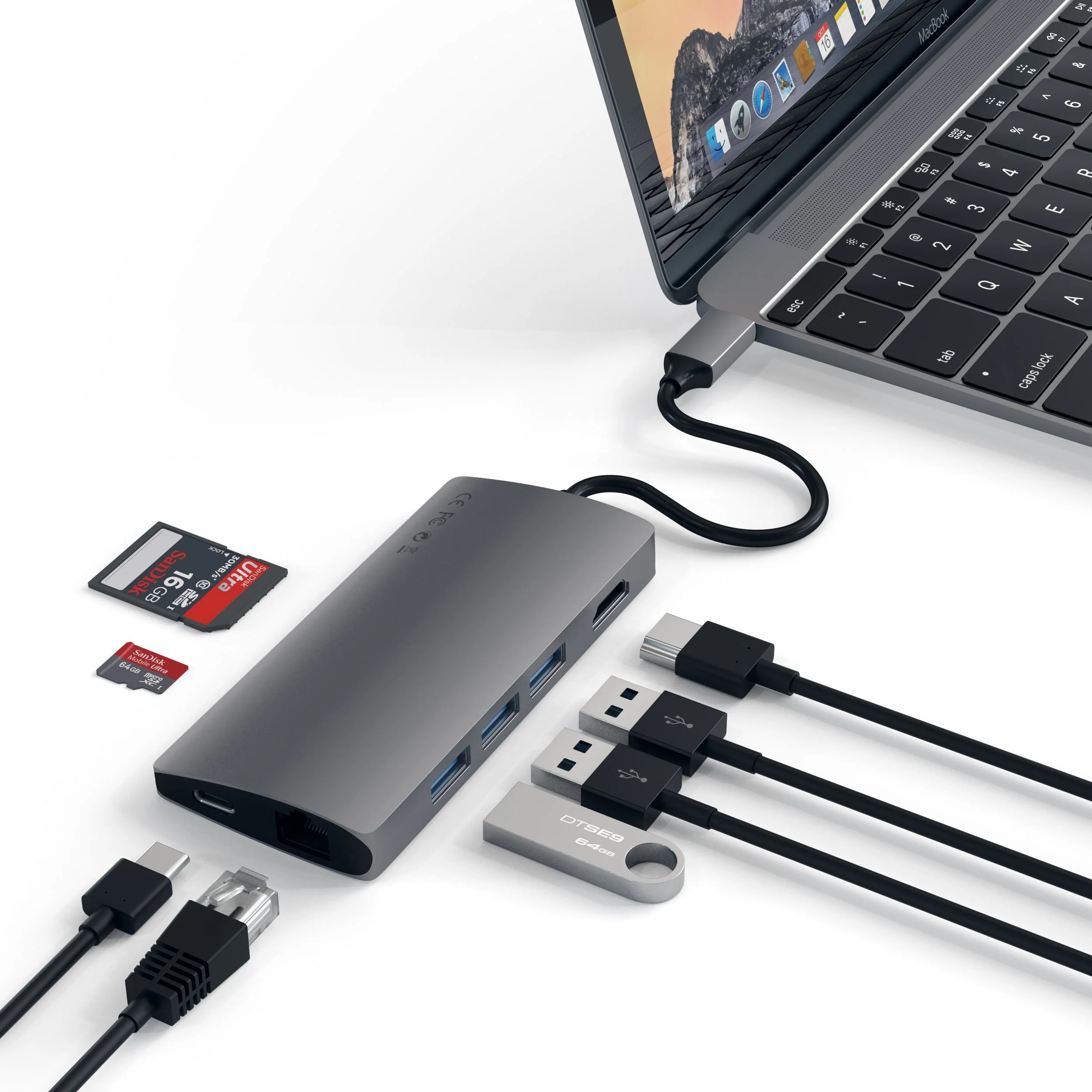 Satechi Adaptateur Multiport avec Ethernet • Gris Sidéral - Image 5