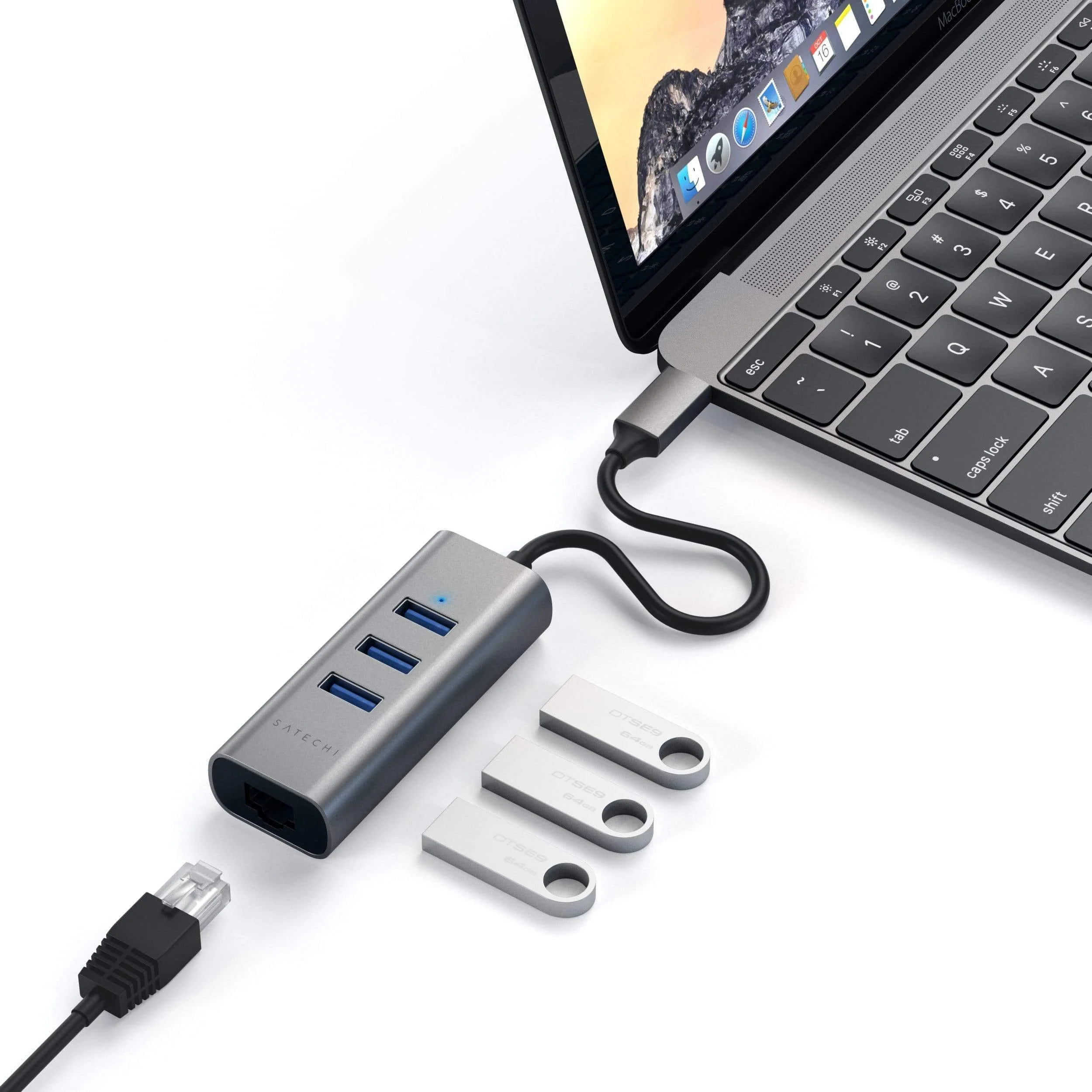 Satechi hub USB-C vers USB-A • Gris Sidéral - Image 5